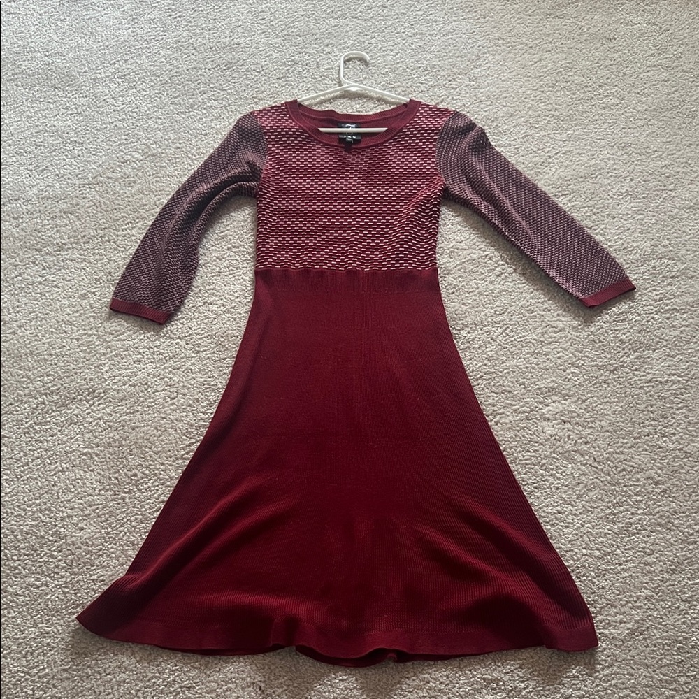 Jax Burgundy Knit Dress